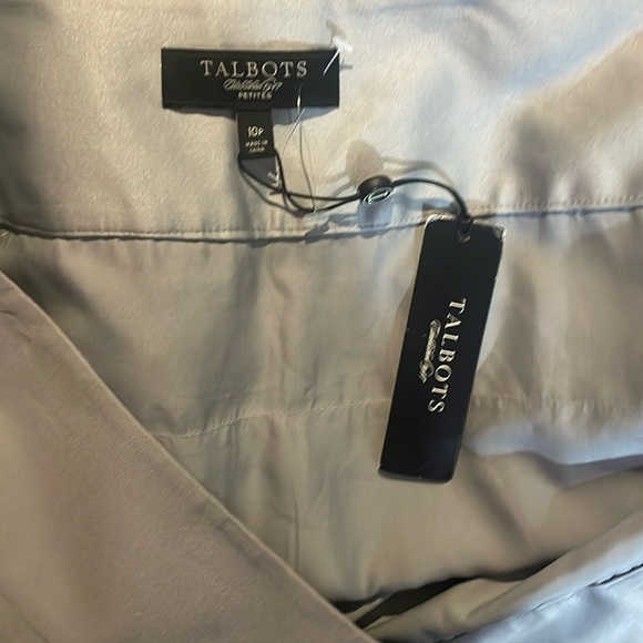 Talbots Gray Midi   💯 silk Skirt with Ruffled Tiers - Picture 3 of 3